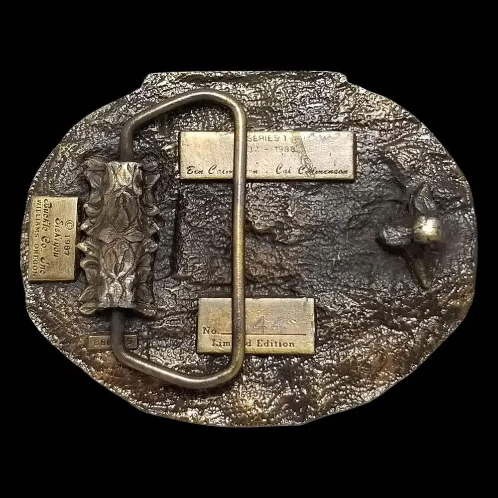VTG Belt Buckle 1987 Pewter TISCO 52 Years Tractor‎ Implement Supply Co Siskiyou